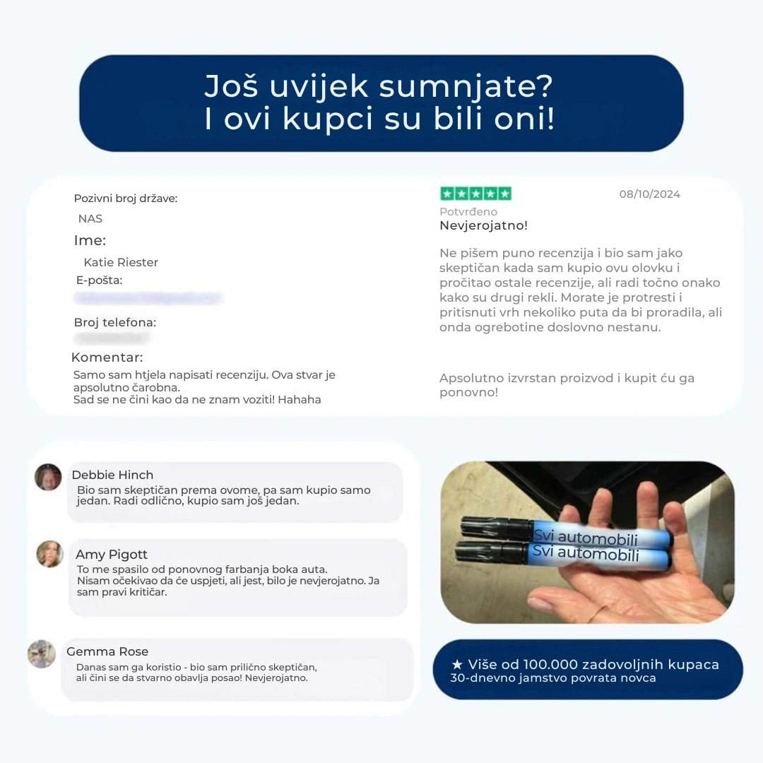 ORYLO | ScratchX™ | Trenutačno Uklanjanje Ogrebotina s Automobila
