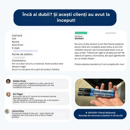 ORYLO | ScratchX™ | Îndepărtare Instantanee a Zgârieturilor de pe Mașină (RO)